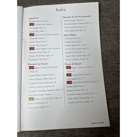 5 Pk Pampered Chef Seasons Best Fall/Winter 1998 2000 2001 2002 2008 Cookbooks - Picture 12 of 16